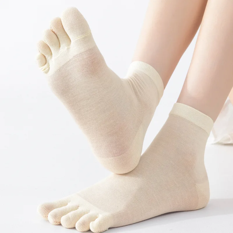 6 ペアマルベリーシルクサマーソックス女性薄型メッシュつま先 - Silk Sock Bamboo のレビューと価格
