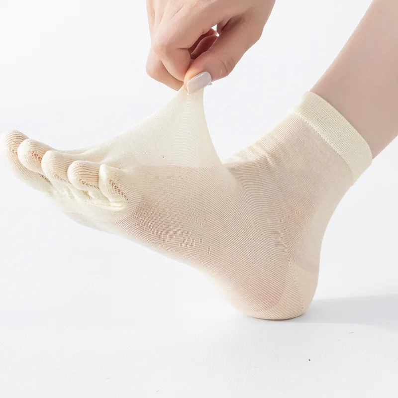 6 ペアマルベリーシルクサマーソックス女性薄型メッシュつま先 - Silk Sock Bamboo のレビューと価格