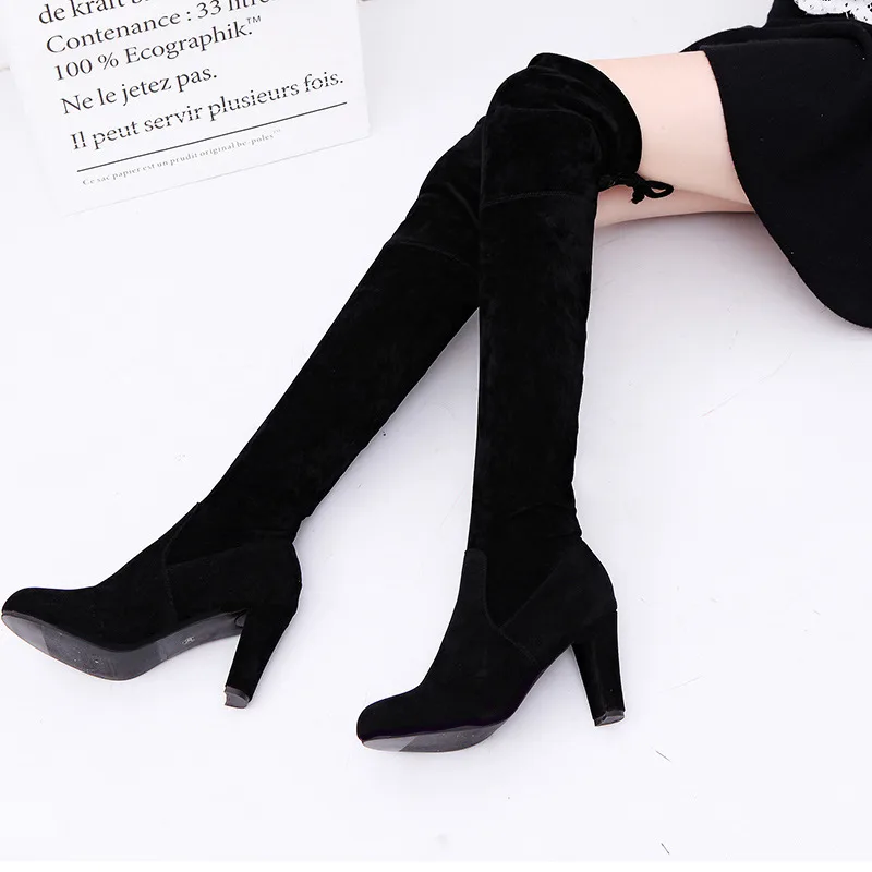 レディースストレッチニーハイブーツ、スリッポンプラットフォー - No Show Sock Women のレビューと価格