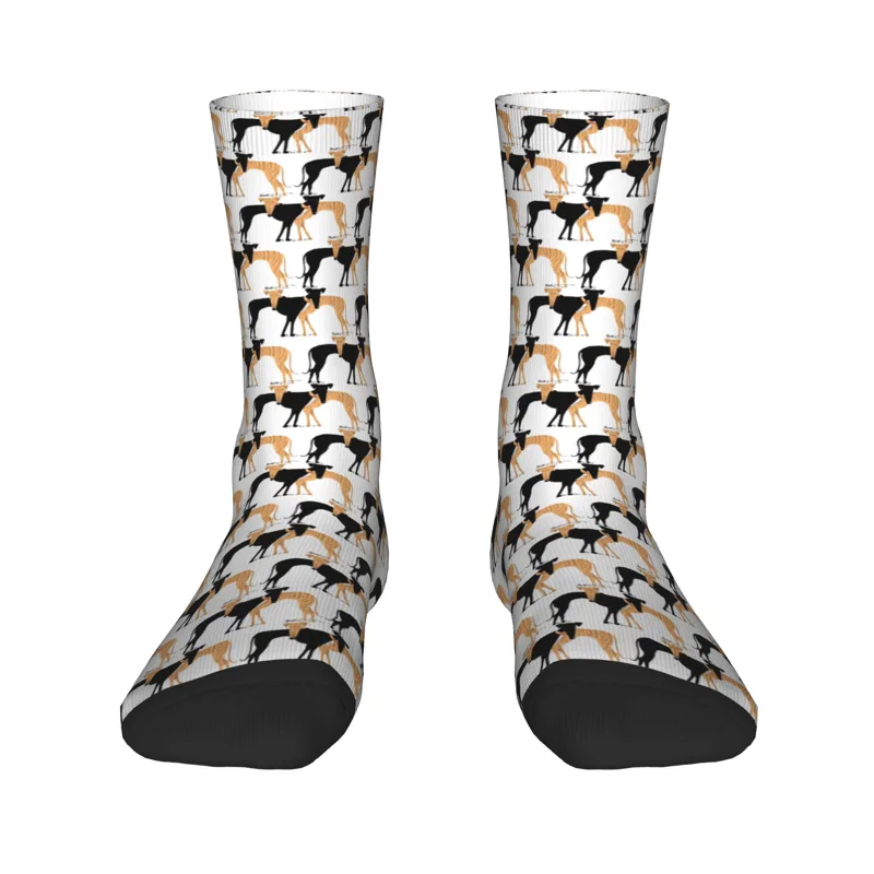カスタムかわいいメンズグレイハウンド犬ドレスソックスユニセッ - Dress Sock Men のレビューと価格