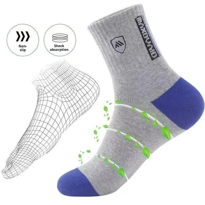 5足組 メンズ 防臭・滑り止めソックス - 通気性・吸汗速乾 - Cotton Crew Sock Pack のレビューと価格