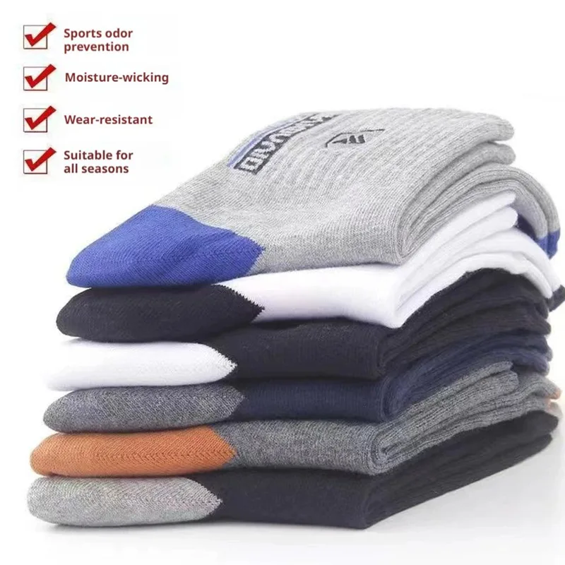 5足組 メンズ 防臭・滑り止めソックス - 通気性・吸汗速乾 - Cotton Crew Sock Pack のレビューと価格