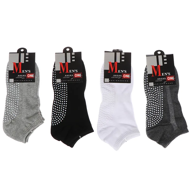 新しい 1 ペア高品質メンズコットンノンスリップヨガソックス - Grip Sock Yoga のレビューと価格