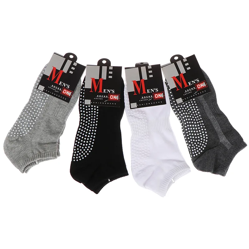 新しい 1 ペア高品質メンズコットンノンスリップヨガソックス - Grip Sock Yoga のレビューと価格