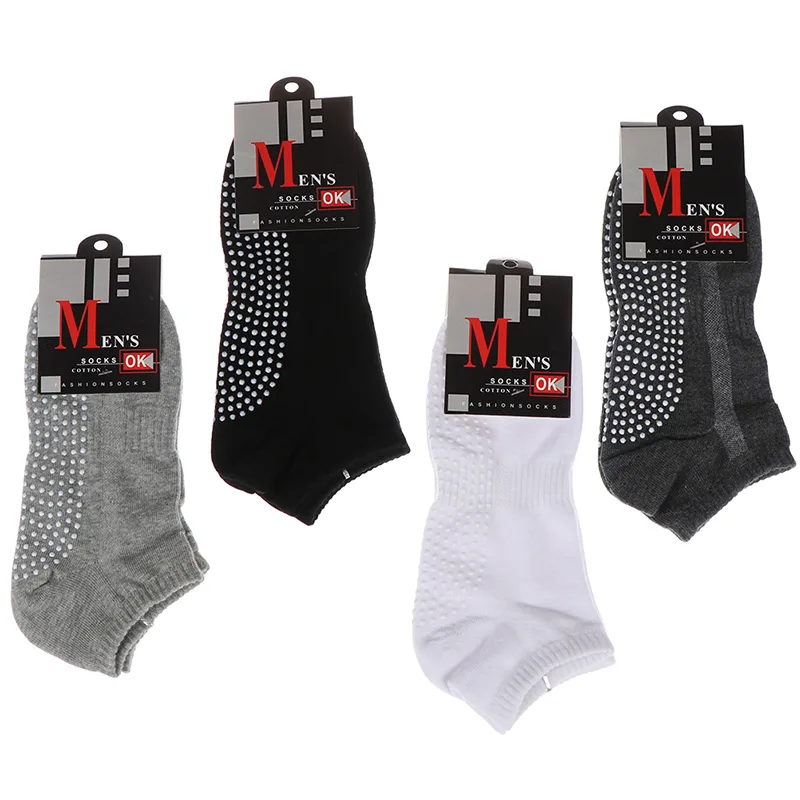 新しい 1 ペア高品質メンズコットンノンスリップヨガソックス - Grip Sock Yoga のレビューと価格