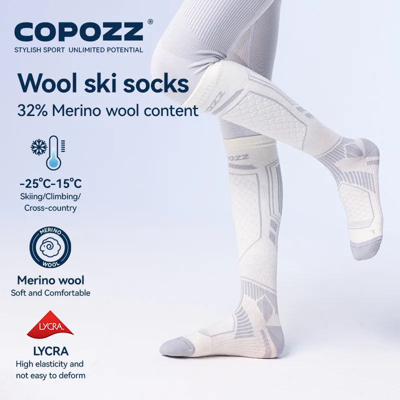 COPOZZ メリノウール冬スキーソックス男性女性サーマルニ - Thermal Sock Winter のレビューと価格