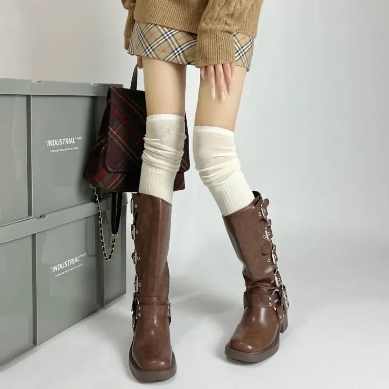 1-10 ペアの女性の膝上ソックスだらしないブーツソックスノ - Boot Sock Slouchy のレビューと価格