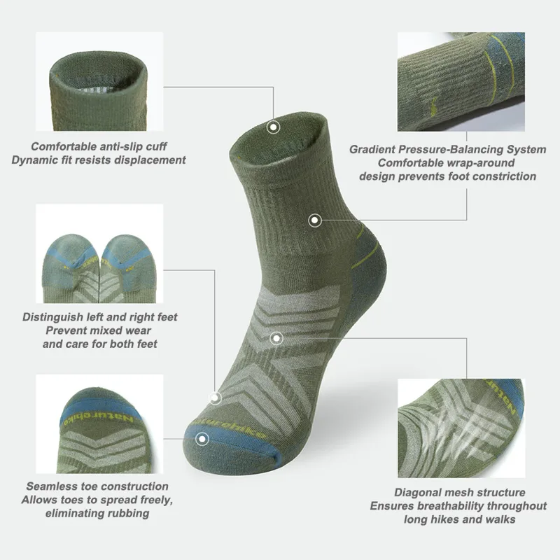 Naturehike スポーツソックス男性用ソックスランニン - Wool Hiking Sock のレビューと価格