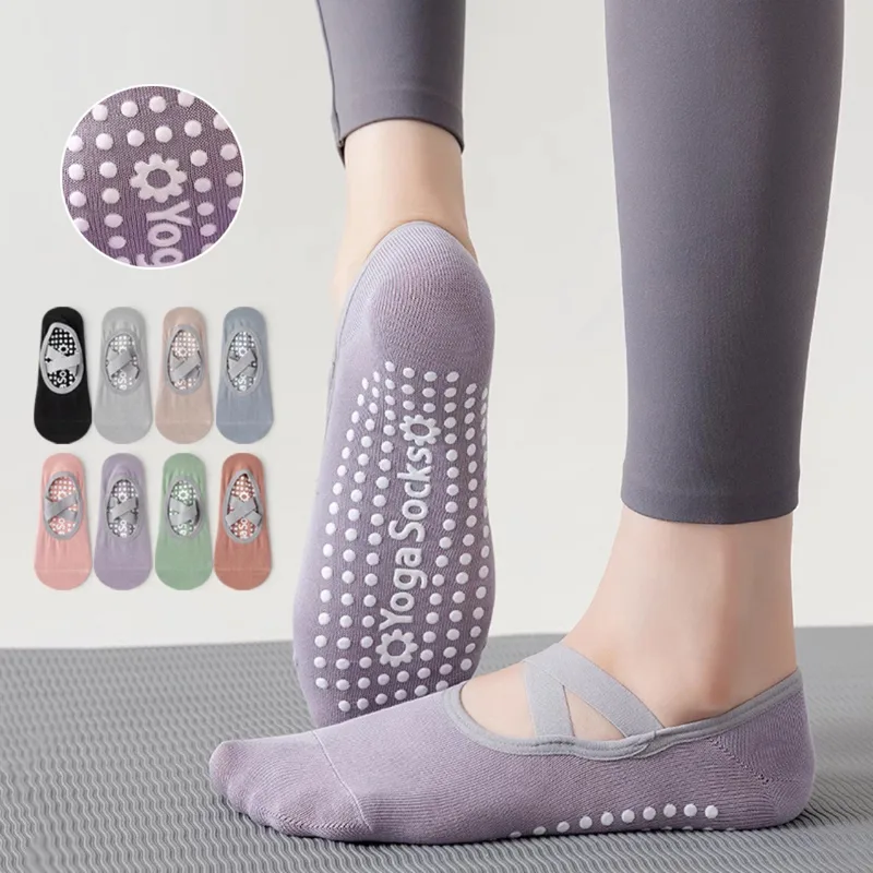 通気性タオル底ヨガソックス女性シリコーンノンスリップ包帯ピラ - Grip Sock Yoga のレビューと価格