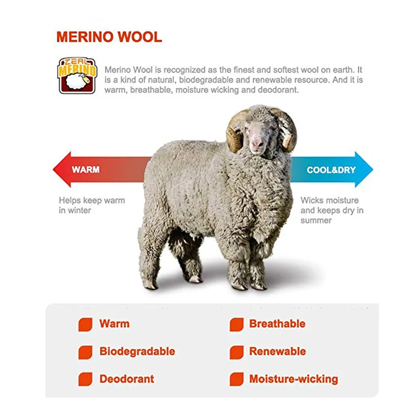 Zealwood-男性と女性のための厚いメリノウールスポーツ - Wool Hiking Sock のレビューと価格