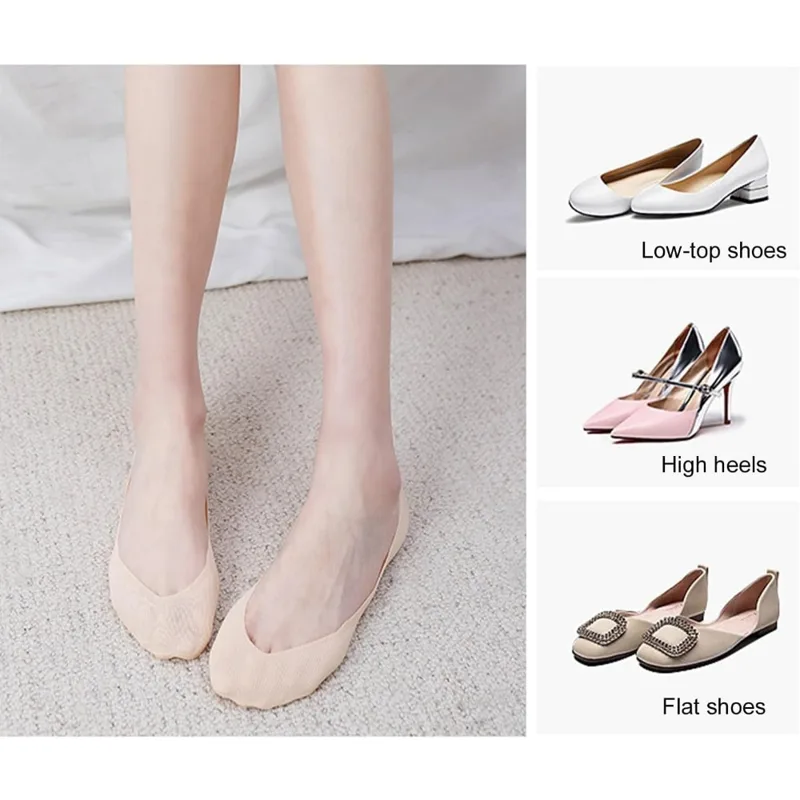 6足組 ノーショーソックス レディース 滑り止め シリコング - Invisibility Sock Loafer のレビューと価格