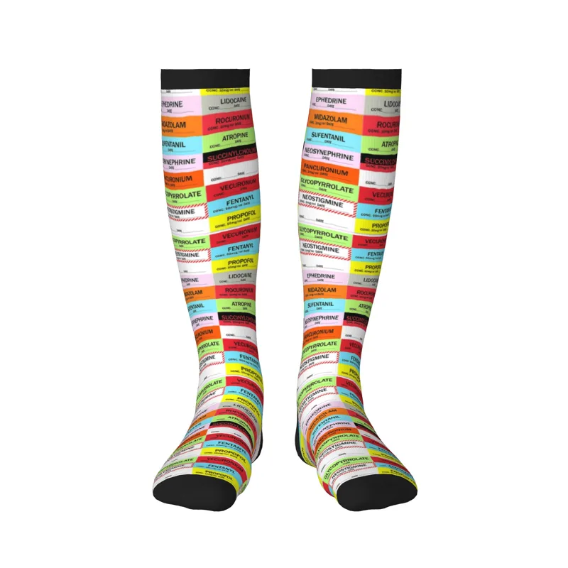 ノベルティプリント麻酔薬ラベルソックスストレッチ夏秋冬ドクタ - Compression Sock Medical のレビューと価格