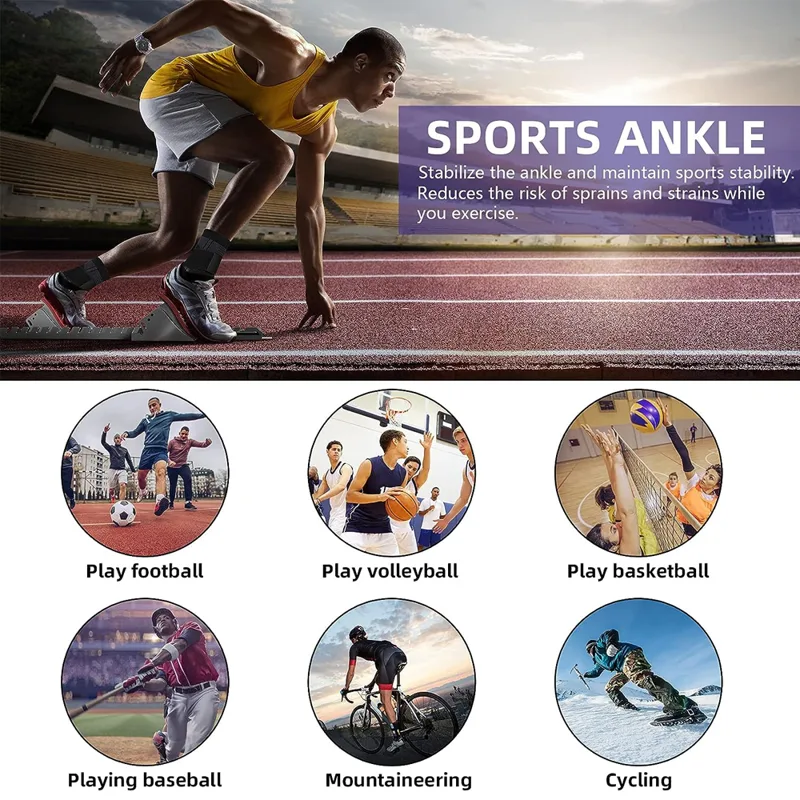 1 個の足首サポートブレースソックス、調節可能なラップ付きの - Ankle Brace Sock のレビューと価格