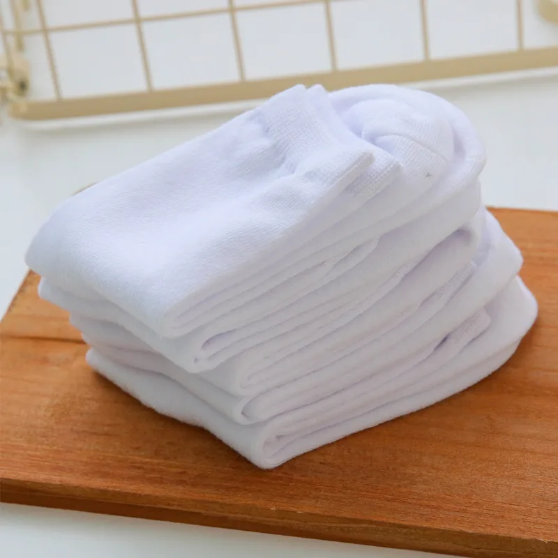 男の子と女の子のための綿混紡ソックス,通気性のある白い色,子 - Cotton Crew Sock Pack のレビューと価格