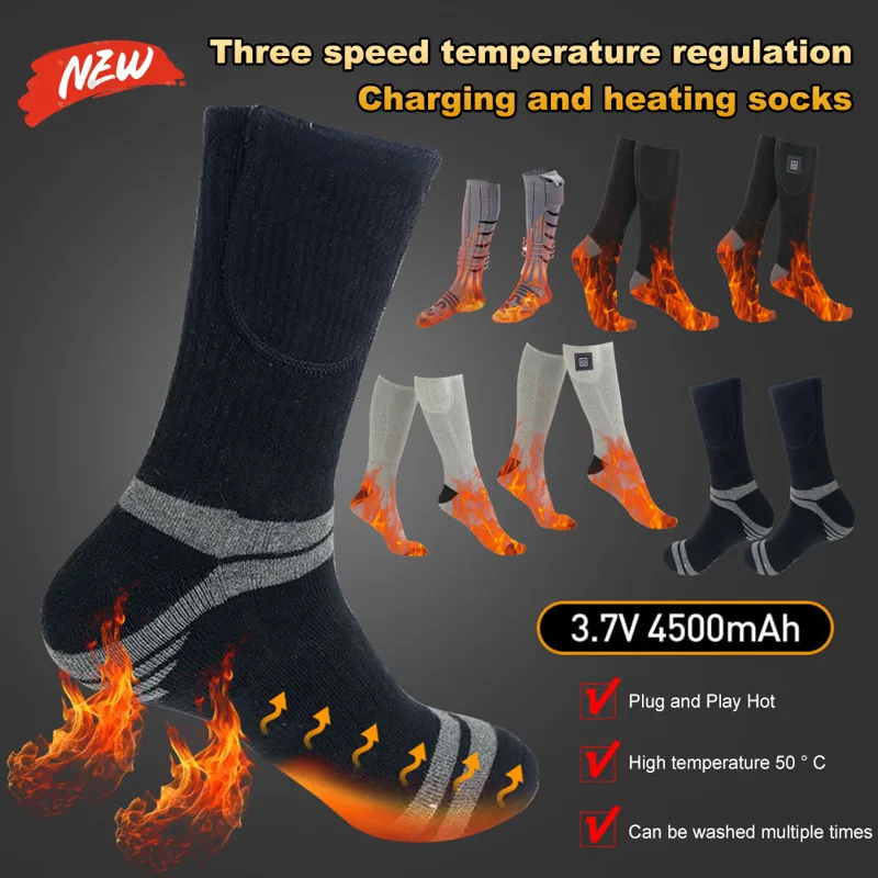 冬用電気加熱靴下 USB充電式サーマルヒーティングサーモソッ - Thermal Sock Winter のレビューと価格