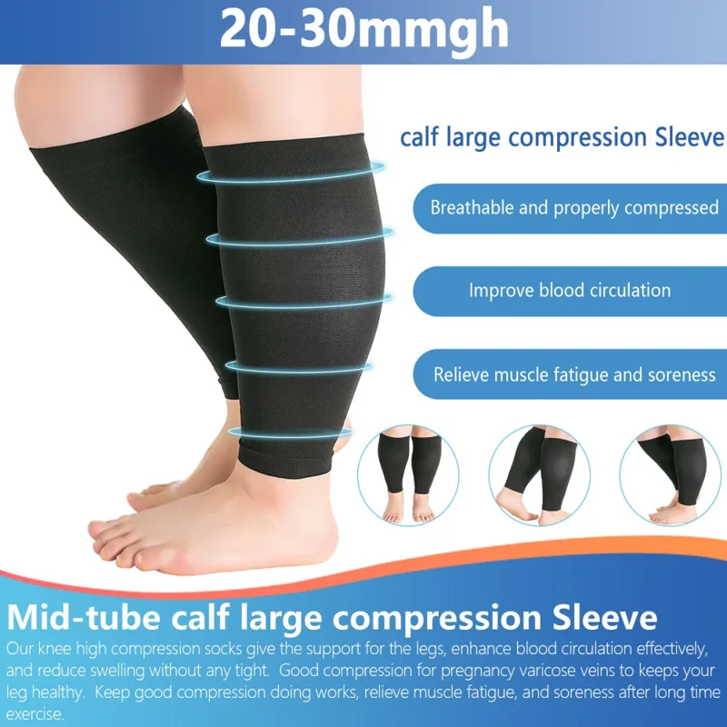 1 ペアフィットネスランニング圧縮スリーブ脚ふくらはぎ男性  - Compression Sleeve Calf のレビューと価格