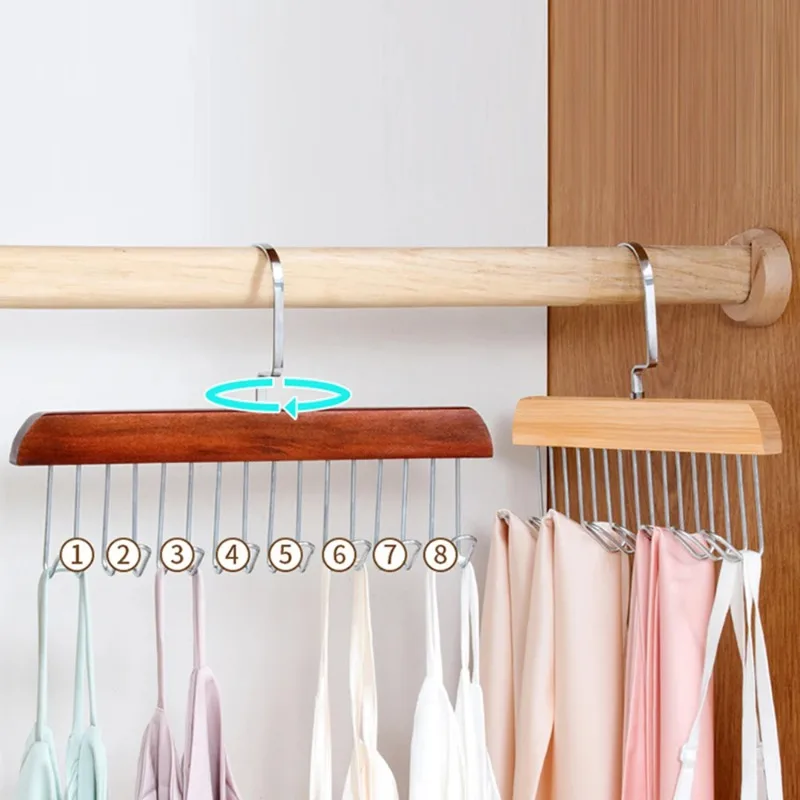 無垢材 8 フックハンガー多機能下着スリングベルトベストスカ - Sock Organizer Tray のレビューと価格