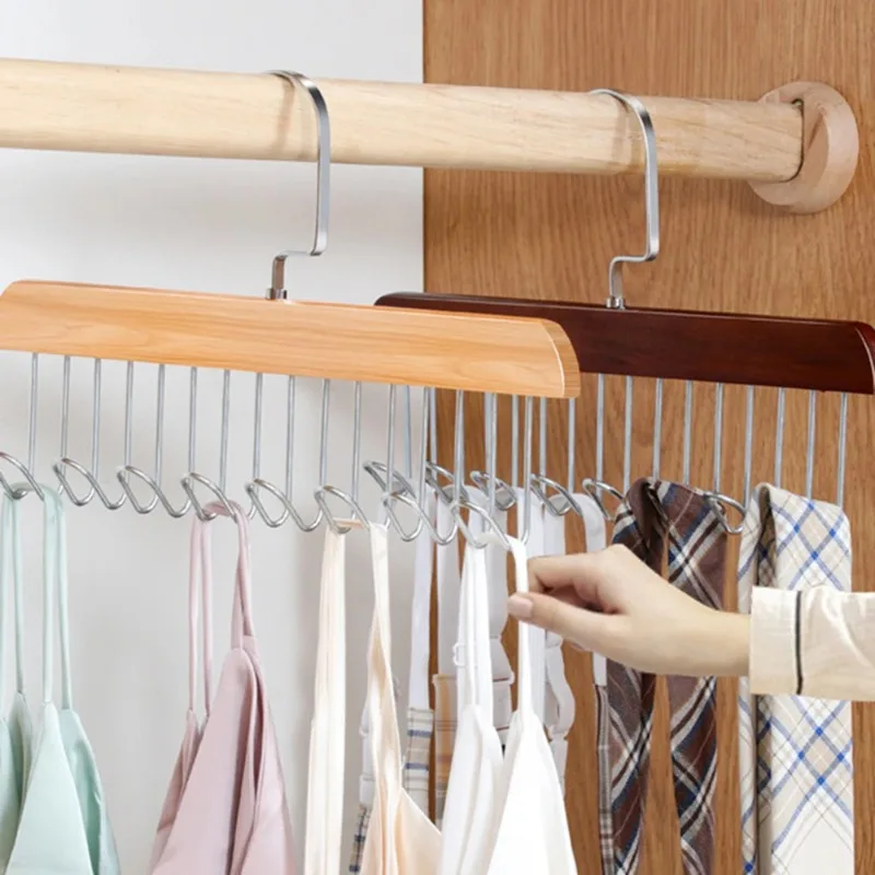 無垢材 8 フックハンガー多機能下着スリングベルトベストスカ - Sock Organizer Tray のレビューと価格