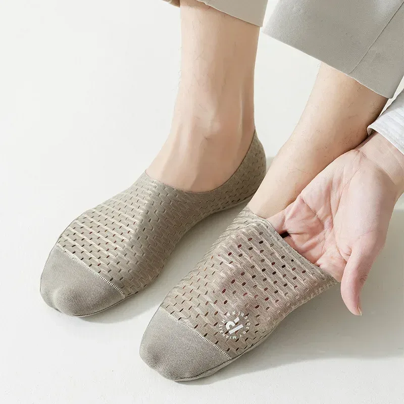 シリコーンノンスリップボートソックス夏中空メッシュ通気性目に - Silk Sock Bamboo のレビューと価格