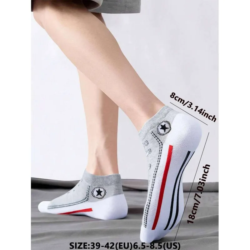 5/10足組 マルチカラー 通気性のあるローカットアンクルソ - Ankle Sock Low Cut のレビューと価格