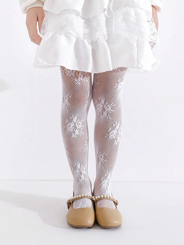 2 パック子供中空網タイツ抗蚊通気性レース薄手のパンスト幼児 - Tights Pantyhose Sheer のレビューと価格