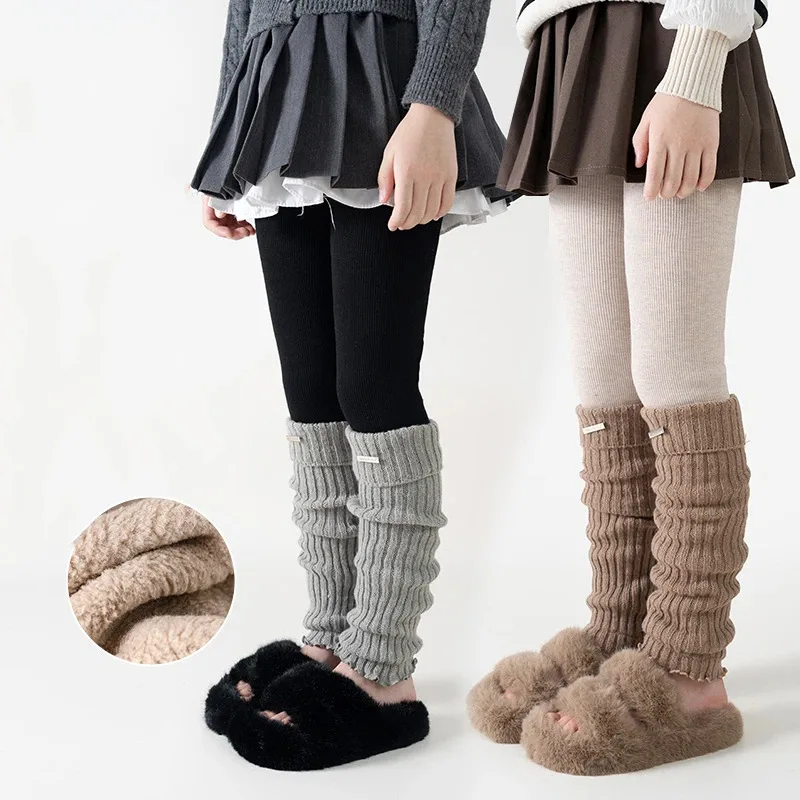 子供用サーマル厚手レギンス、女の子用ニットフリース裏地パッチ - Boot Sock Slouchy のレビューと価格