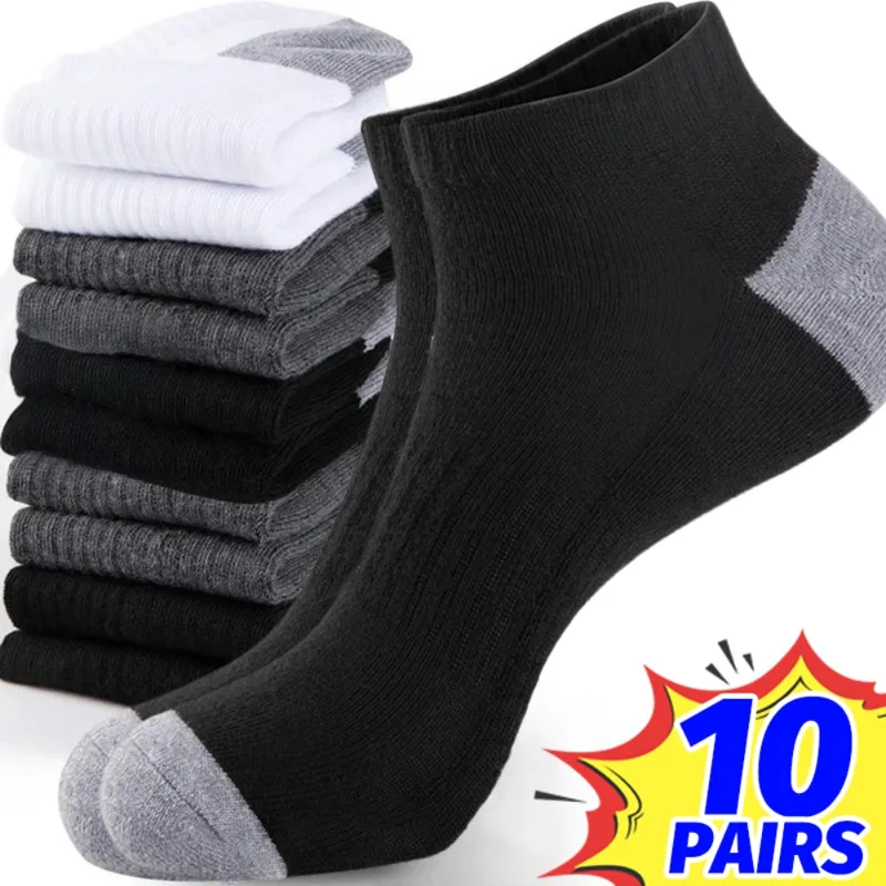 1-10 ペア通気性メンズサマーソックス軽量ソフトローカット - Ankle Sock Low Cut のレビューと価格