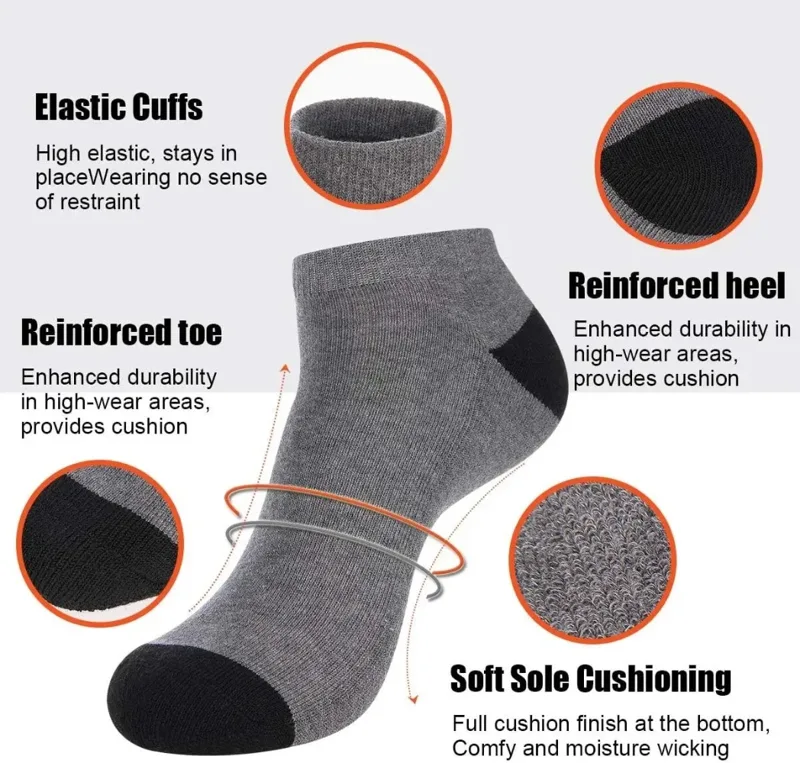 1-10 ペア通気性メンズサマーソックス軽量ソフトローカット - Ankle Sock Low Cut のレビューと価格