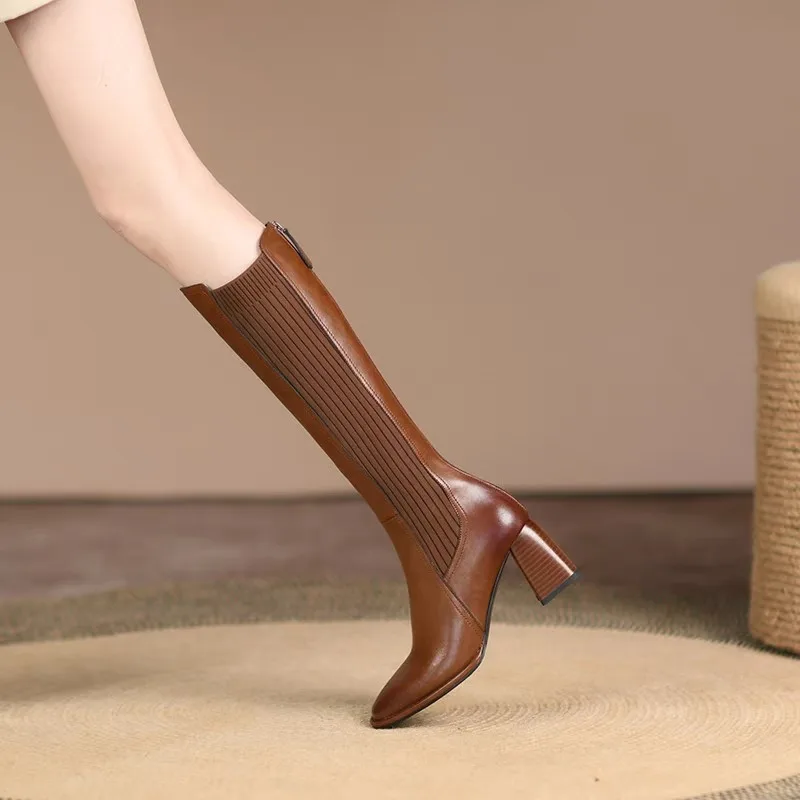 ニーハイソックスブーツ レディース 冬 セクシーブーツ 新作 - Knee High Sock Women のレビューと価格