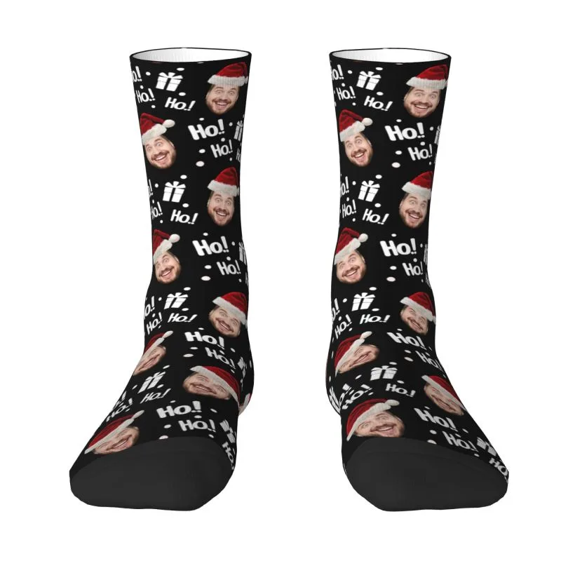 クリスマスフェイスフォトパーソナライズされたカスタムメンズク - Dress Sock Men のレビューと価格