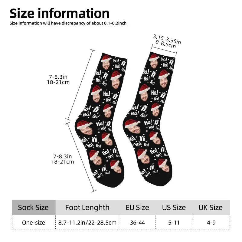 クリスマスフェイスフォトパーソナライズされたカスタムメンズク - Dress Sock Men のレビューと価格