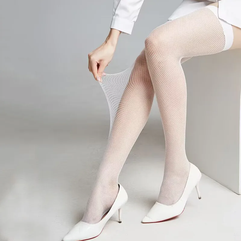 女性用セクシーホース、太もも丈ストッキング、レディース中空メ - Thigh High Sock Stay Up のレビューと価格