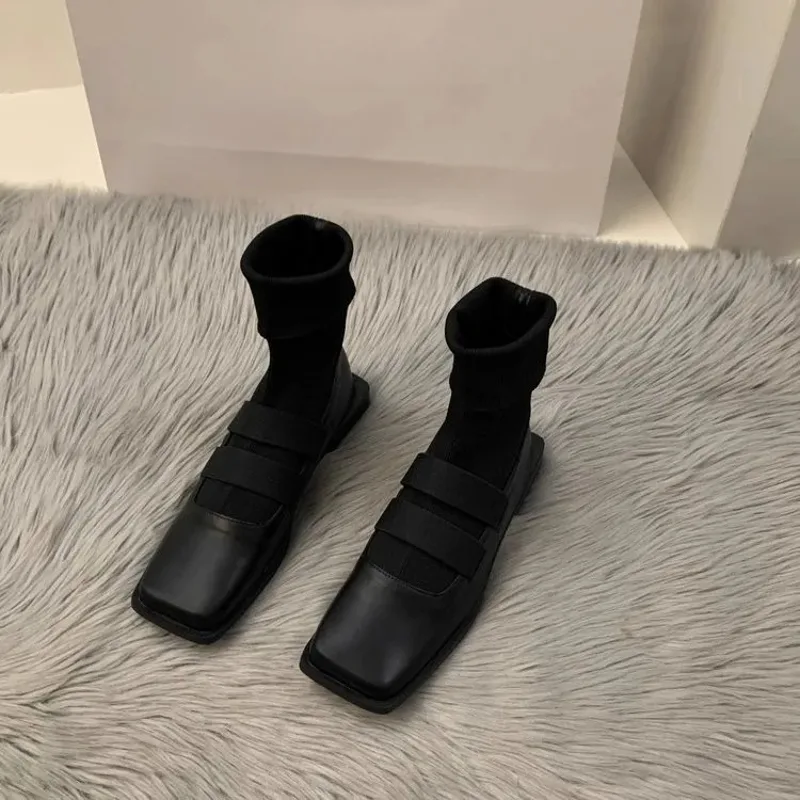 英国スタイルのスクエアニットソックスブーツ 2023 新しい - No Show Sock Women のレビューと価格