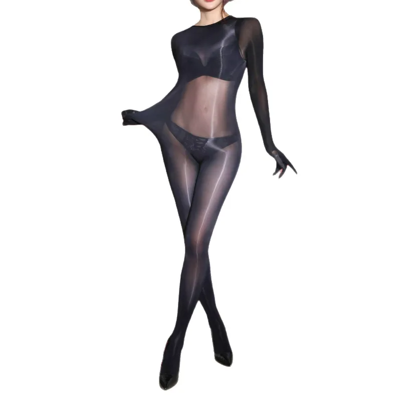 女性用セクシーなジャンプスーツストッキング、5Dオイルシャイ - Tights Pantyhose Sheer のレビューと価格