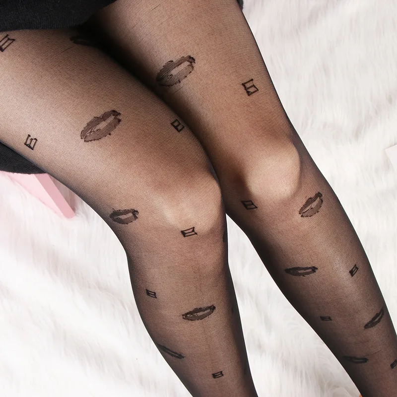 セクシーな女性用ドット刺繍シルクストッキング、薄いヴィンテー - Tights Pantyhose Sheer のレビューと価格