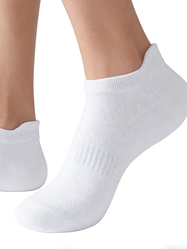 6 ペア女性男性白アンクルソックス通気性メッシュノンスリップ - No Show Sock Women のレビューと価格