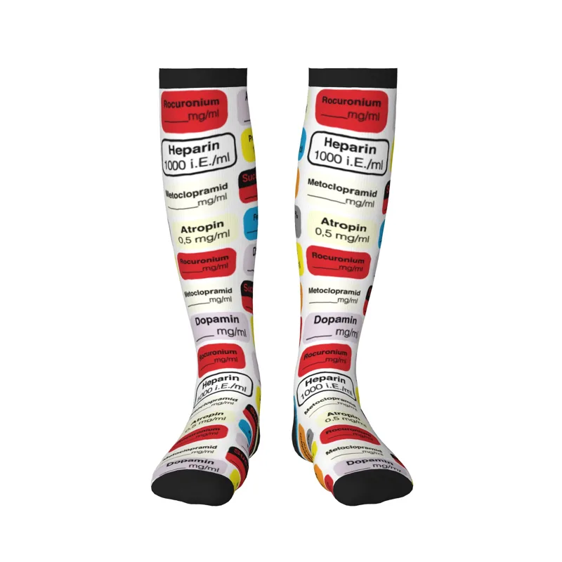 麻酔薬ラベル男性女性スポーツ圧縮ソックスユニセックスファッシ - Compression Sock Medical のレビューと価格
