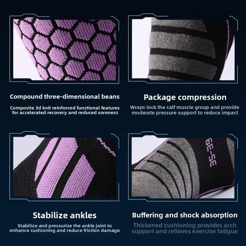 新しい厚手のスキーソックス、通気性のある滑り止めニーハイソッ - Thermal Sock Winter のレビューと価格