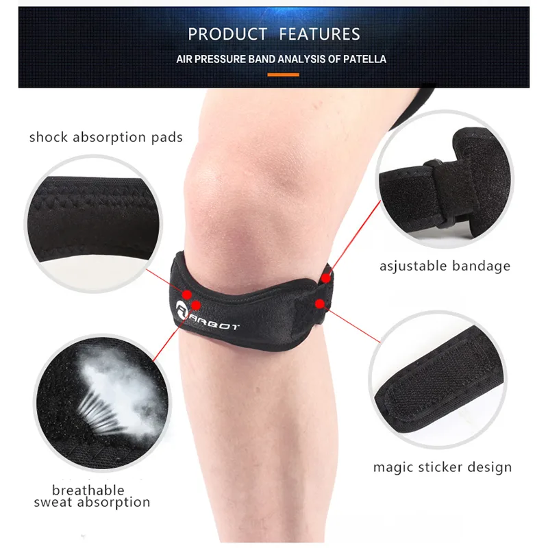 1 PC 膝膝蓋骨腱膝サポートストラップブレース調整可能な衝 - Compression Sleeve Calf のレビューと価格