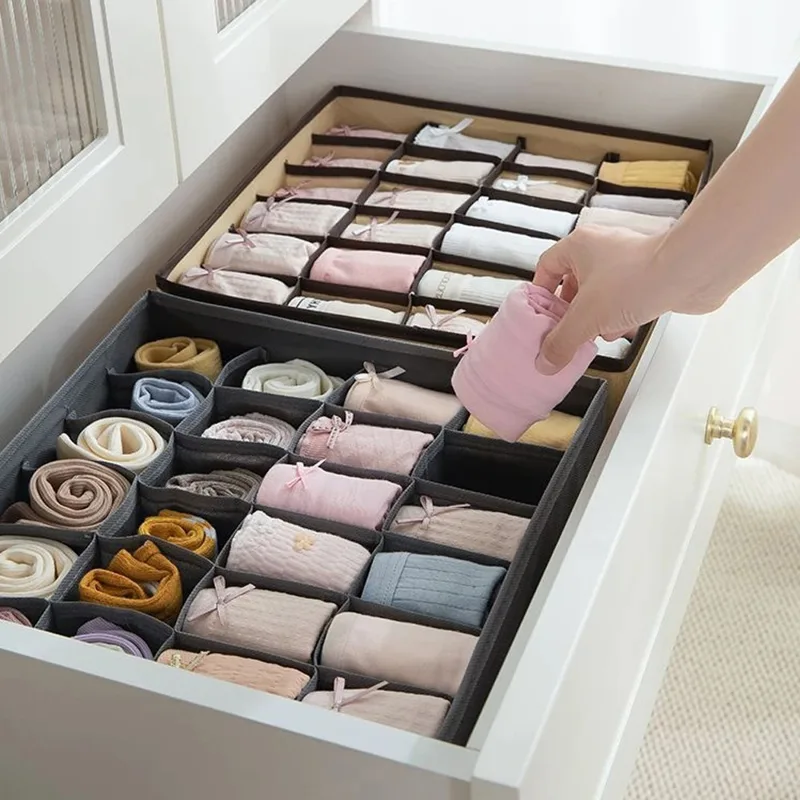 下着、靴下、ブラジャー、パンツ、スカーフ、ネクタイ収納ボック - Sock Organizer Tray のレビューと価格