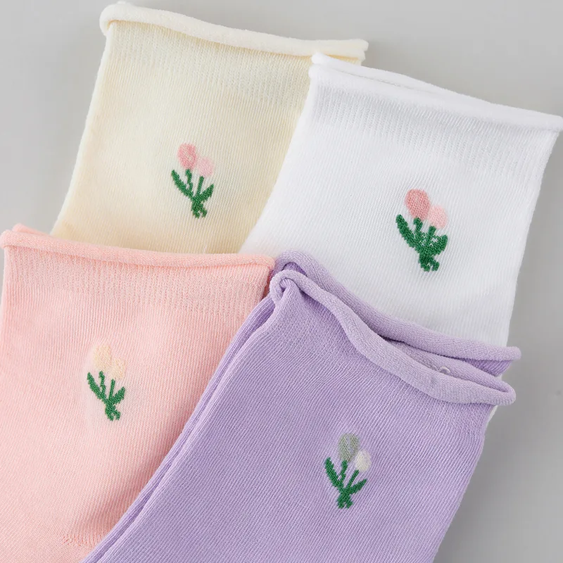 4/8/12 パック ランダム レディース 花柄ミッドカーフ - Cotton Crew Sock Pack のレビューと価格