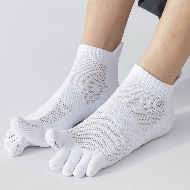 5 ペアスポーツつま先ソックス男性テリーソールショートアンク - Ankle Sock Low Cut のレビューと価格
