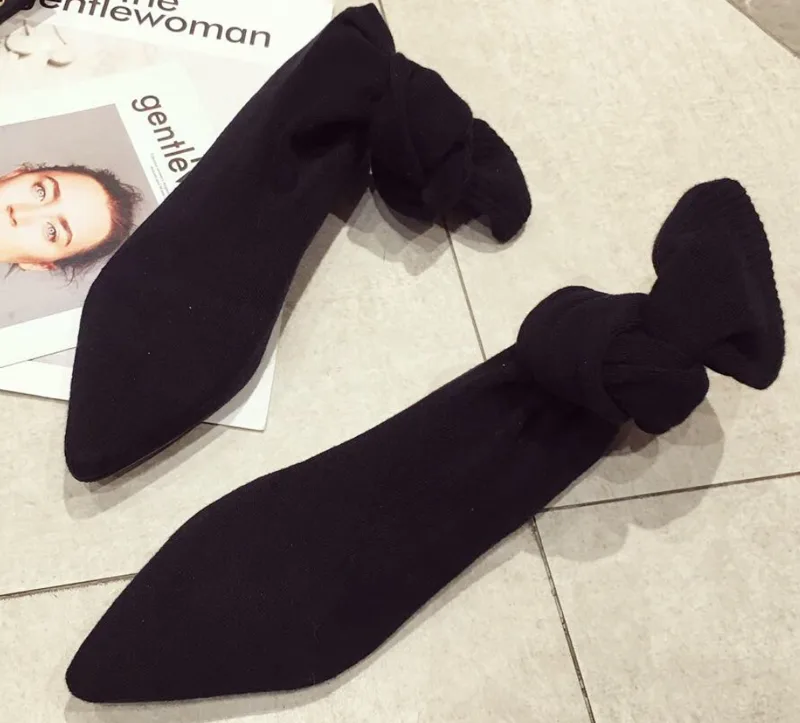 AIYKAZYSDL 2024 秋 キトゥン ローヒール ア - Boot Sock Slouchy のレビューと価格