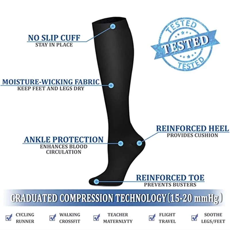 S-XXL 圧縮靴下男性女性フライト旅行弾性チューブナース浮 - Compression Sock Medical のレビューと価格