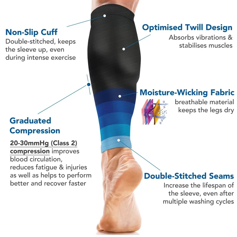 1ペア カーフコンプレッションスリーブ 20-30mmHg  - Compression Sleeve Calf のレビューと価格