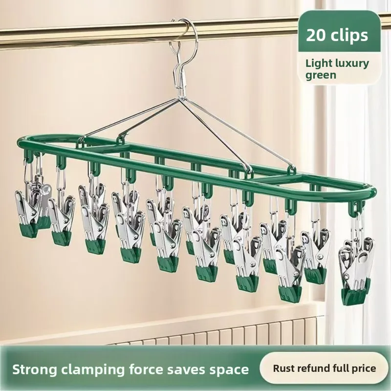家庭用無地下着乾燥ラック 20クリップ ステンレス製靴下ラッ - Sock Organizer Tray のレビューと価格