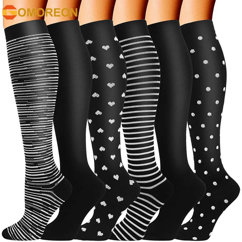 GOMOREON 6 ペアの男性用および女性用着圧ソックス、 - Compression Sock Medical のレビューと価格