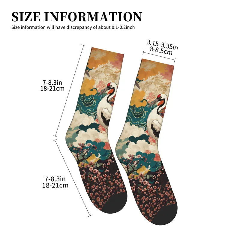 ファッションメンズ浮世絵ダブルクレーン桜太陽オリエンタルドレ - Dress Sock Men のレビューと価格
