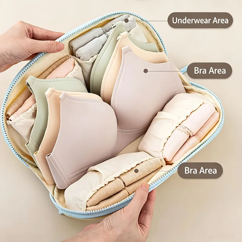 3in1カップ型ブラジャー収納バッグ、旅行用下着や靴下用の多 - Sock Organizer Tray のレビューと価格