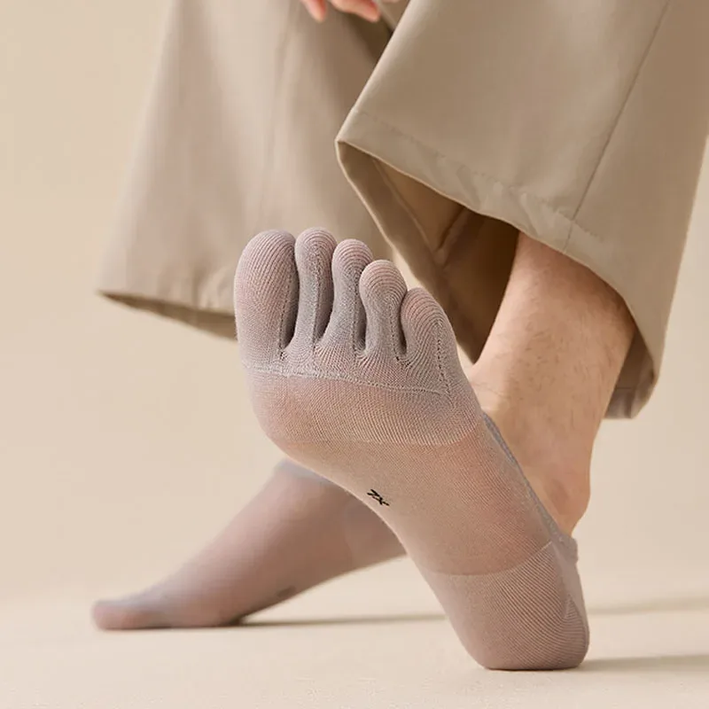 5足組 メンズ サマー 薄手 つま先ソックス アンクルメッシ - Ankle Sock Low Cut のレビューと価格